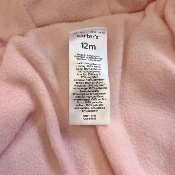 Carters Baby Girl Vintage Floral Pram Snowsuit 12M EUC - Picture 8 of 9